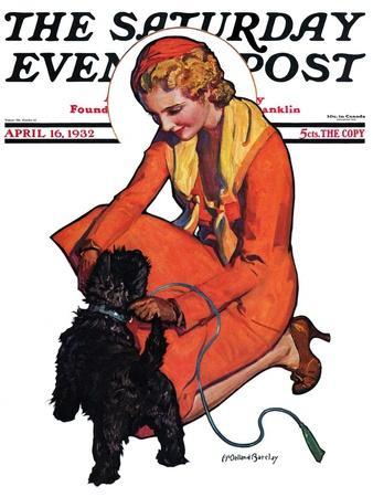"Woman and Scottie," Saturday Evening Post Cover, April 16, 1932