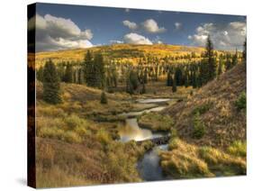Mcclure Pass at Sunset During the Peak of Fall Colors in Colorado-Kyle Hammons-Stretched Canvas