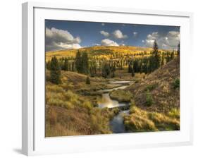 Mcclure Pass at Sunset During the Peak of Fall Colors in Colorado-Kyle Hammons-Framed Photographic Print