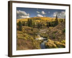 Mcclure Pass at Sunset During the Peak of Fall Colors in Colorado-Kyle Hammons-Framed Photographic Print