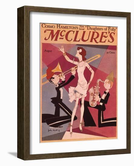 McClures, Trombones Saxophones Instruments Singers Magazine, USA, 1920-null-Framed Giclee Print