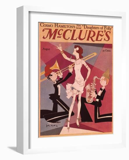 McClures, Trombones Saxophones Instruments Singers Magazine, USA, 1920-null-Framed Giclee Print
