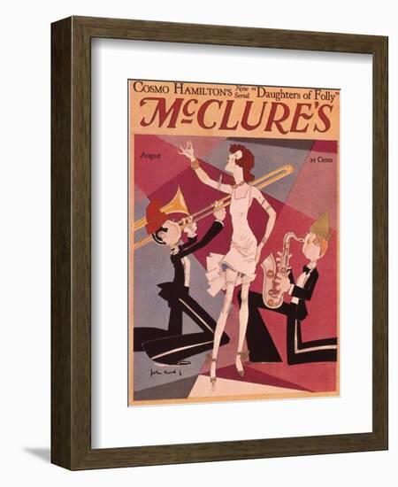 McClures, Trombones Saxophones Instruments Singers Magazine, USA, 1920-null-Framed Giclee Print