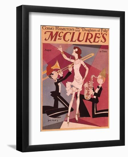 McClures, Trombones Saxophones Instruments Singers Magazine, USA, 1920-null-Framed Giclee Print