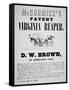 Mccormick's Patent Virginia Reaper Advert, 1850-null-Framed Stretched Canvas
