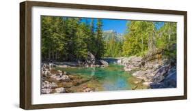 Mcdonald Creek Along Going-To-The-Sun Road at Us Glacier National Park, Montana, USA-null-Framed Photographic Print