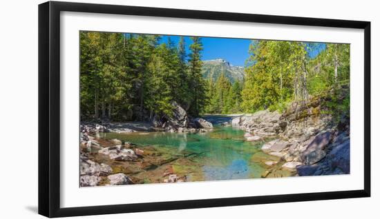 Mcdonald Creek Along Going-To-The-Sun Road at Us Glacier National Park, Montana, USA-null-Framed Photographic Print