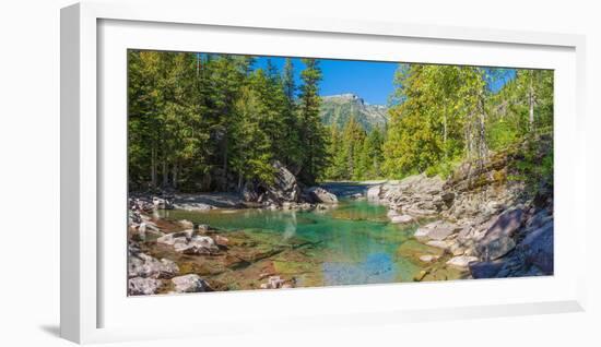 Mcdonald Creek Along Going-To-The-Sun Road at Us Glacier National Park, Montana, USA-null-Framed Photographic Print