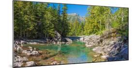 Mcdonald Creek Along Going-To-The-Sun Road at Us Glacier National Park, Montana, USA-null-Mounted Photographic Print