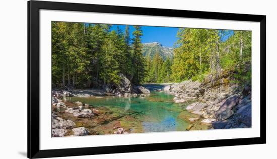 Mcdonald Creek Along Going-To-The-Sun Road at Us Glacier National Park, Montana, USA-null-Framed Photographic Print