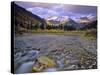 Mcdonald Creek and Garden Wall in Glacier National Park, Montana, USA-Chuck Haney-Stretched Canvas
