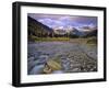 Mcdonald Creek and Garden Wall in Glacier National Park, Montana, USA-Chuck Haney-Framed Photographic Print