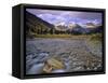 Mcdonald Creek and Garden Wall in Glacier National Park, Montana, USA-Chuck Haney-Framed Stretched Canvas