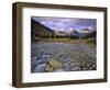 Mcdonald Creek and Garden Wall in Glacier National Park, Montana, USA-Chuck Haney-Framed Photographic Print