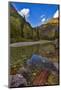 Mcdonald Creek in Autumn with Garden Wall in Glacier National Park, Montana, USA-Chuck Haney-Mounted Photographic Print