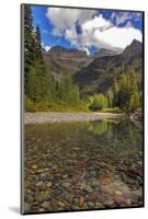 McDonald Creek with Garden Wall in early autumn in Glacier National Park, Montana, USA-Chuck Haney-Mounted Photographic Print