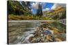 Mcdonald Creek with the Garden Wall in Glacier National Park, Montana, Usa-Chuck Haney-Stretched Canvas