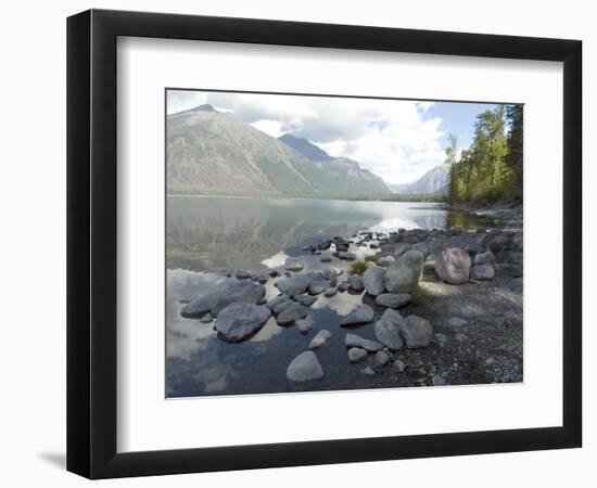 Mcdonald Lake, Glacier National Park, Montana, USA-Ethel Davies-Framed Photographic Print