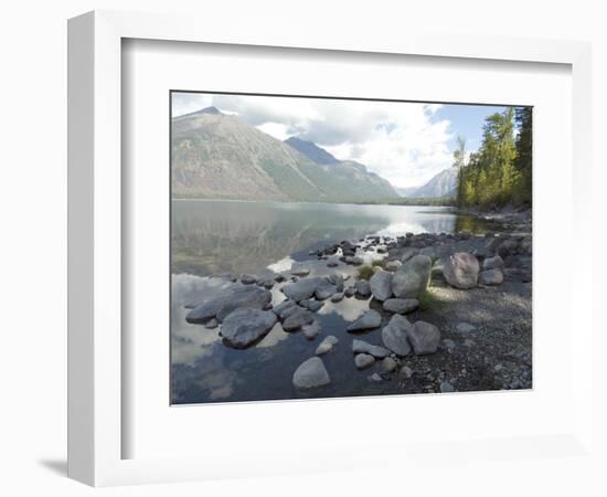 Mcdonald Lake, Glacier National Park, Montana, USA-Ethel Davies-Framed Photographic Print