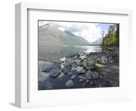 Mcdonald Lake, Glacier National Park, Montana, USA-Ethel Davies-Framed Photographic Print