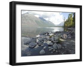 Mcdonald Lake, Glacier National Park, Montana, USA-Ethel Davies-Framed Photographic Print