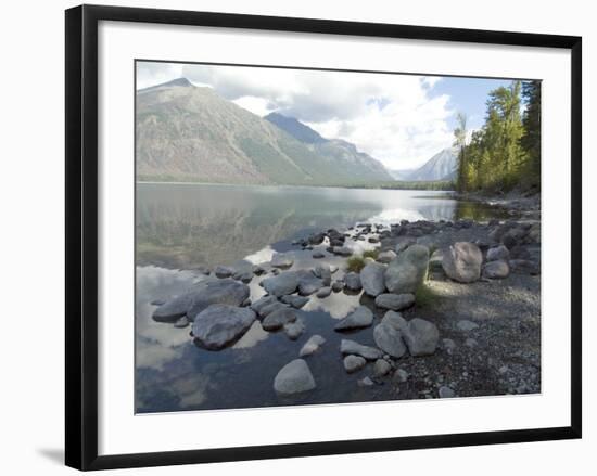 Mcdonald Lake, Glacier National Park, Montana, USA-Ethel Davies-Framed Photographic Print