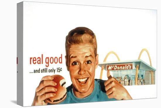 McDonald's Restaurant Advertisement from the 1950's, McDonald's Corp-null-Stretched Canvas