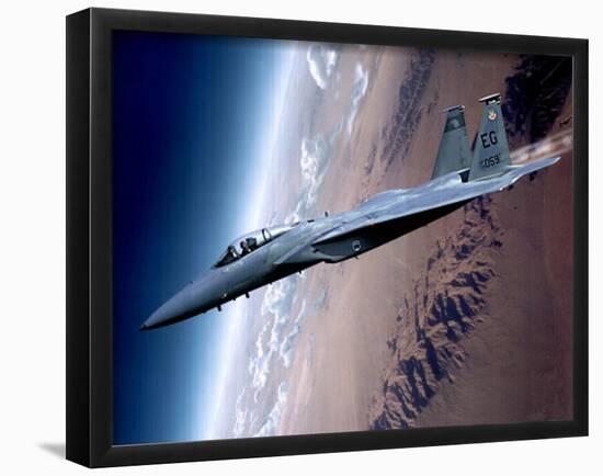 McDonnell Douglas F-15 Eagle Airplan Photo Print Poster-null-Framed Poster