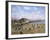 Mcfadden Wharf, Ca., Ca 1900-Stanton Manolakas-Framed Giclee Print