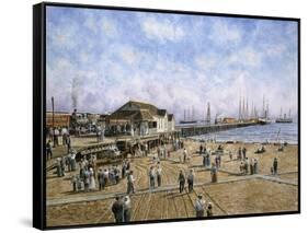 Mcfadden Wharf, Ca., Ca 1900-Stanton Manolakas-Framed Stretched Canvas