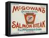 McGowan, Washington - Keystone Salmon Case Label-Lantern Press-Framed Stretched Canvas