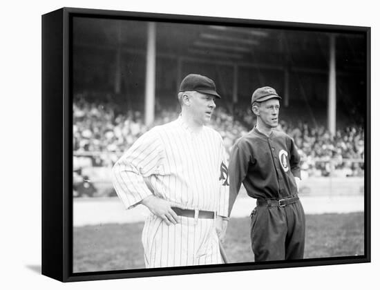 McGraw, NY Giants, Evers, Chicago Cubs, Baseball Photo - New York, NY-Lantern Press-Framed Stretched Canvas