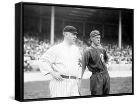 McGraw, NY Giants, Evers, Chicago Cubs, Baseball Photo - New York, NY-Lantern Press-Framed Stretched Canvas