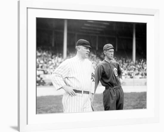 McGraw, NY Giants, Evers, Chicago Cubs, Baseball Photo - New York, NY-Lantern Press-Framed Art Print