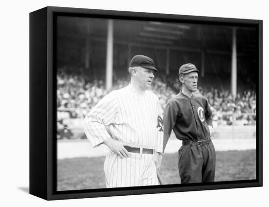 McGraw, NY Giants, Evers, Chicago Cubs, Baseball Photo - New York, NY-Lantern Press-Framed Stretched Canvas