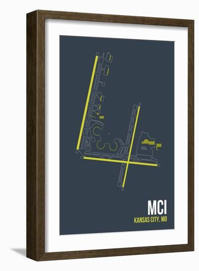 MCI Airport Layout-08 Left-Framed Giclee Print