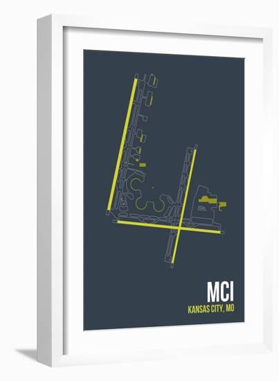 MCI Airport Layout-08 Left-Framed Giclee Print