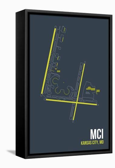 MCI Airport Layout-08 Left-Framed Stretched Canvas