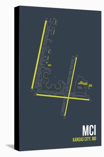 MCI Airport Layout-08 Left-Stretched Canvas