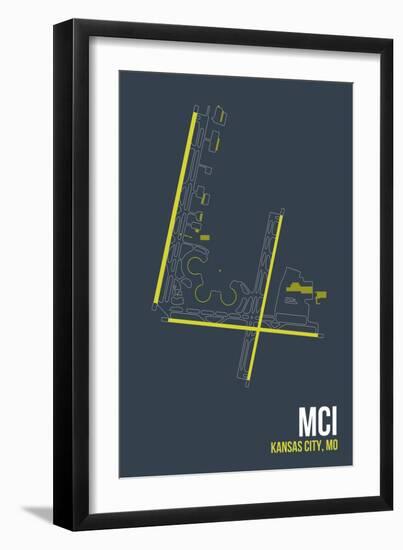 MCI Airport Layout-08 Left-Framed Premium Giclee Print