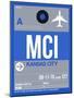 MCI Kansas City Luggage Tag 2-NaxArt-Mounted Art Print