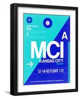 MCI Kansas City Luggage tag I-NaxArt-Framed Art Print