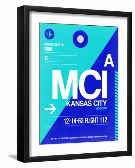 MCI Kansas City Luggage tag I-NaxArt-Framed Art Print