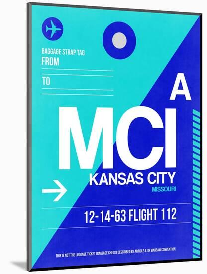 MCI Kansas City Luggage tag I-NaxArt-Mounted Art Print