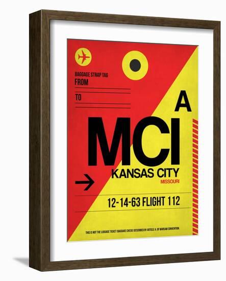 MCI Kansas City Luggage tag I-NaxArt-Framed Art Print