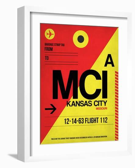 MCI Kansas City Luggage tag I-NaxArt-Framed Art Print