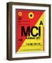 MCI Kansas City Luggage tag I-NaxArt-Framed Art Print