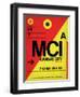 MCI Kansas City Luggage tag I-NaxArt-Framed Art Print