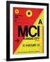 MCI Kansas City Luggage tag I-NaxArt-Framed Art Print