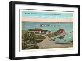 McKinley Beach, Yacht Club, Milwaukee, Wisconsin-null-Framed Art Print